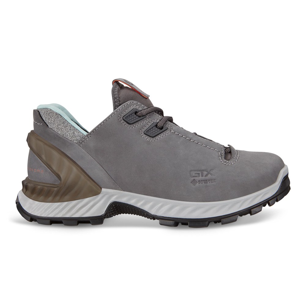 Womens Hiking Shoes - ECCO Exohike Low Gtx - Dark Grey - 8947YRQAK